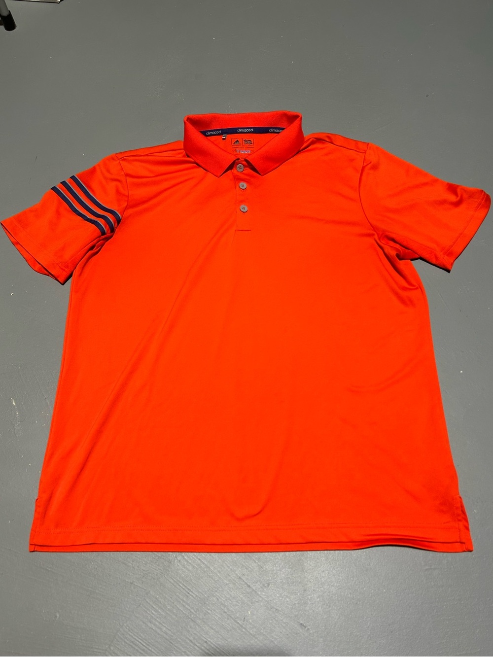 Adidas Climacool Orange Performance Polo Shirt (Men’s Size Large)